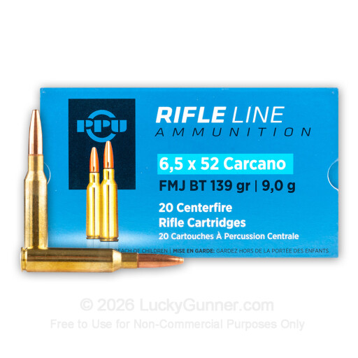 6.5x52mm Carcano (Mannlicher-Carcano) - 139 gr FMJ-BT - Prvi Partizan - 20 Rounds