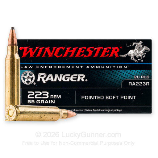 223 Rem - 55 gr PSP - Winchester Ranger - 20 Rounds