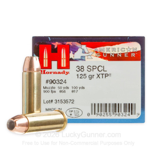 38 Special - 125 gr JHP XTP - Hornady American Gunner - 25 Rounds