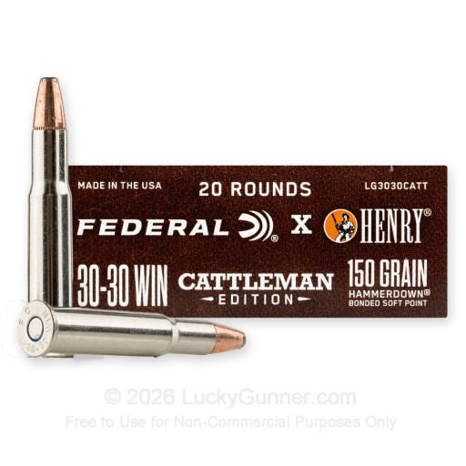 30-30 - 150 Grain Bonded SP - Federal x Henry Cattleman Edition - 20 Rounds