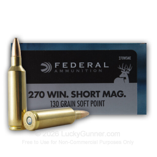 270 WSM - 130 gr SP - Federal Power Shok - 20 Rounds
