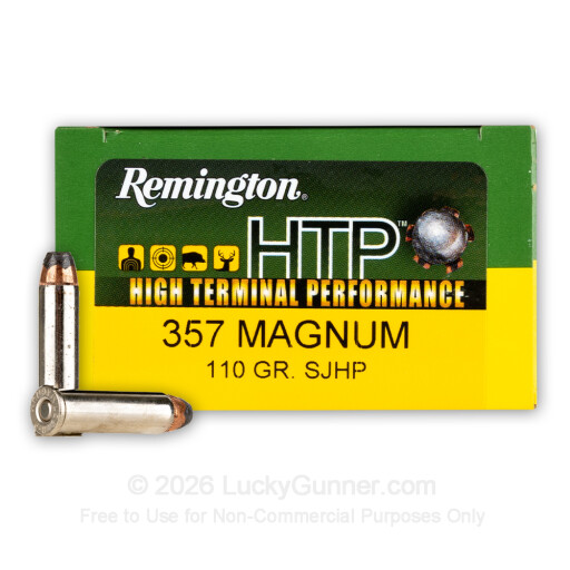 357 Mag - 110 Grain SJHP - Remington HTP - 20 Rounds