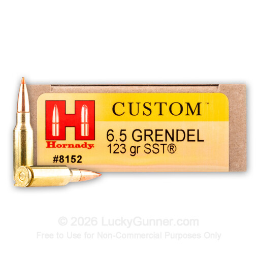 6.5 Grendel - 123 Grain SST - Hornady Custom - 20 Rounds