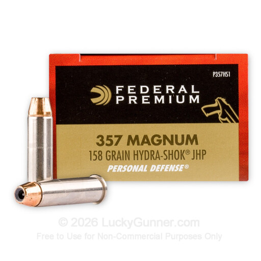 357 Magnum - 158 Grain Hydra-Shok JHP - Federal - 20 Rounds