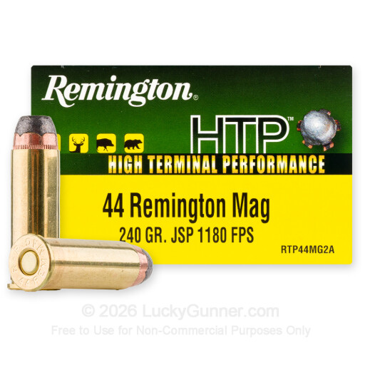44 Mag - 240 Grain JSP - Remington HTP - 20 Rounds