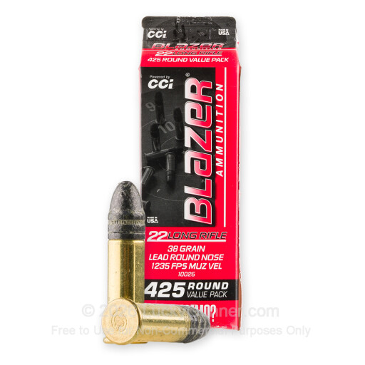 22 LR - 38 Grain LRN - Blazer - 425 Rounds