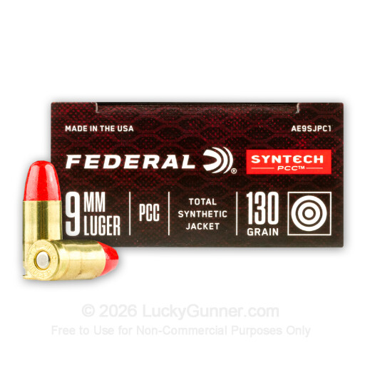 9mm - 130 Grain Total Synthetic Jacket - Federal Syntech PCC - 50 Rounds