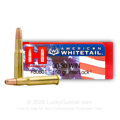 30-30 - 150 gr RN Interlock - Hornady American Whitetail - 200 Rounds
