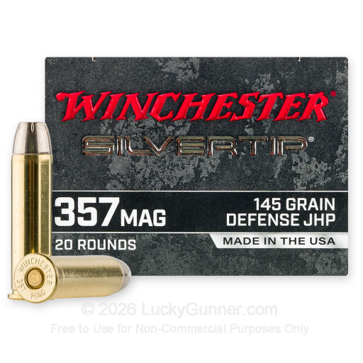 357 Mag - 145 Grain JHP - Winchester Silvertip - 20 Rounds