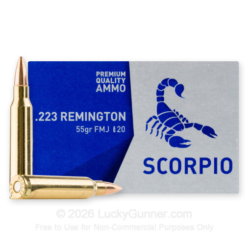 223 Rem - 55 Grain FMJ - Scorpio - 20 Rounds