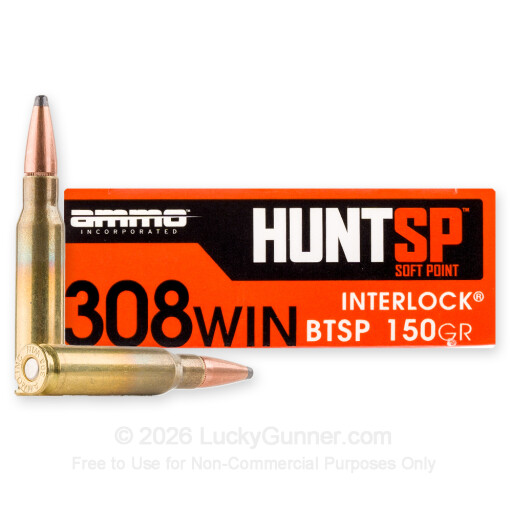 308 - 150 Grain SPBT - Ammo Inc. Hunt - 20 Rounds