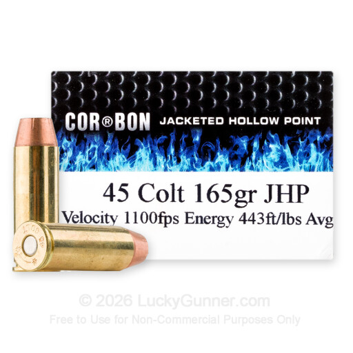 45 Long Colt - 165 Grain JHP - Corbon - 20 Rounds