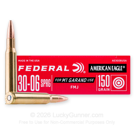 30-06 - 150 Grain FMJ - Federal 250th Anniversary USA M1 Garand - 20 Rounds