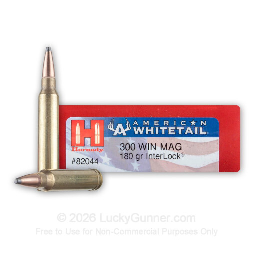 300 Win Mag - 180 Grain InterLock - Hornady American Whitetail - 200 Rounds