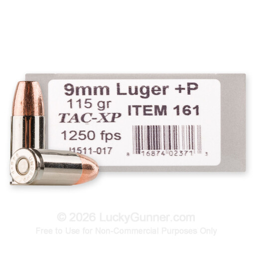 9mm - +P 115 Grain TAC-XP - Underwood - 20 Rounds