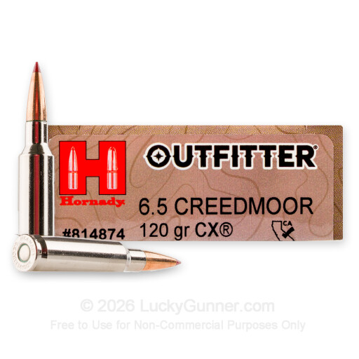 6.5 Creedmoor - 120 Grain CX - Hornady Outfitter - 20 Rounds