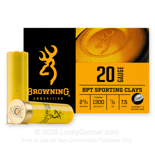 20 Gauge - 2-3/4" 7/8oz. #7.5 Shot - Browning BPT - 25 Rounds