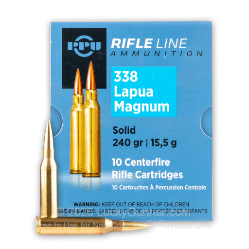 338 Lapua Magnum - 240 Grain Solid Copper - Prvi Partizan - 10 Rounds