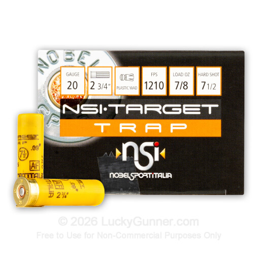 20 Gauge - 2-3/4" 7/8oz. #7.5 Shot - NobelSport - 250 Rounds