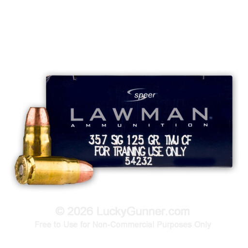 357 Sig - 125 gr TMJ - Speer Lawman Clean-Fire - 50 Rounds