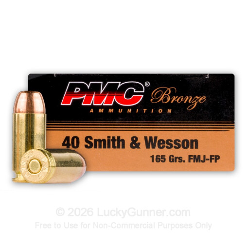 40 S&W - 165 Grain FMJ-FP - PMC - 50 Rounds