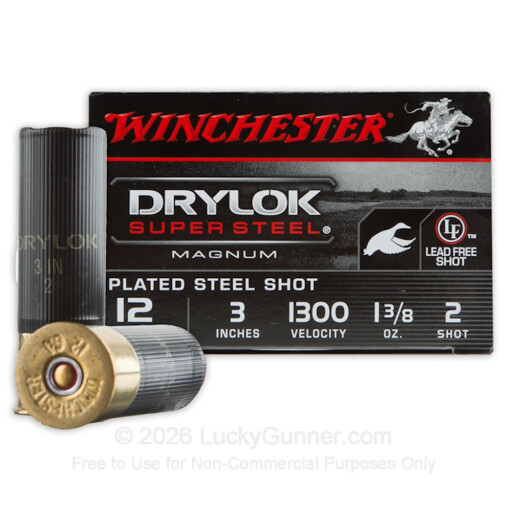 12 Gauge - 3" Drylock Super Steel #2 Shot - Winchester - 25 Rounds