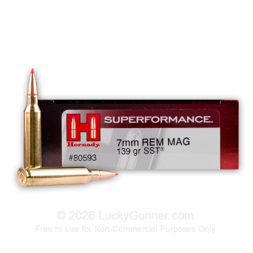 7mm Remington Magnum - 139 gr SST - Hornady Superformance - 20 Rounds