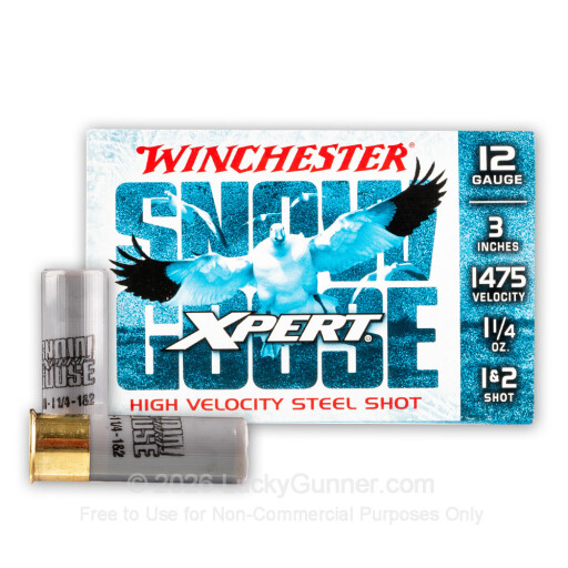 12 Gauge - 3" 1-1/4oz. #1/#2 Steel Shot - Winchester Xpert Snow Goose - 25 Rounds