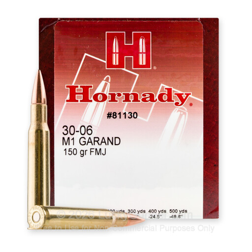 30-06 - 150 Grain FMJ - Hornady M1 Garand - 50 Rounds
