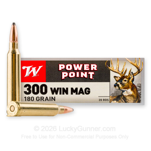 300 Winchester Magnum - 180 Grain Super-X Power Point - Winchester - 20 Rounds
