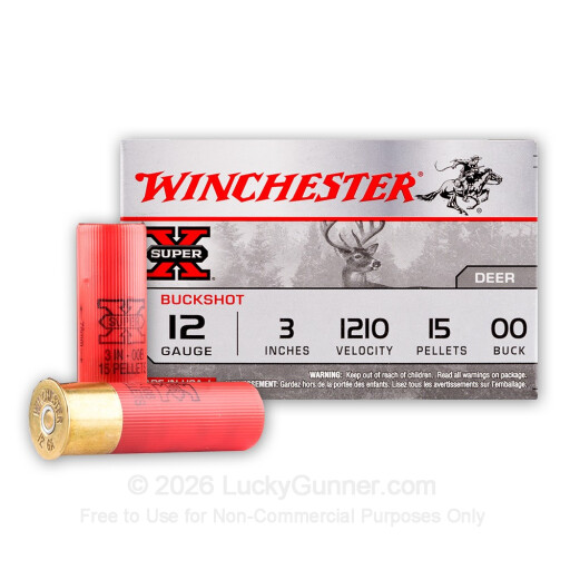 12 Gauge - 3" 00 Buck - Winchester Super-X - 150 Rounds