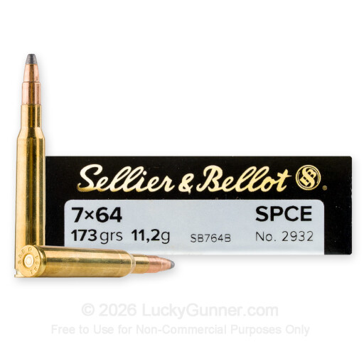 7x64mm Brenneke - 173 Grain SPCE - Sellier & Bellot - 20 Rounds