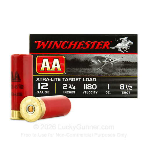 12 Gauge - 2-3/4" 1oz. #8-1/2 Shot - Winchester AA Xtra-Lite - 250 Rounds
