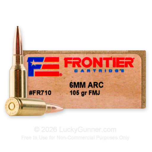 6mm ARC - 105 Grain FMJ - Hornady Frontier - 20 Rounds