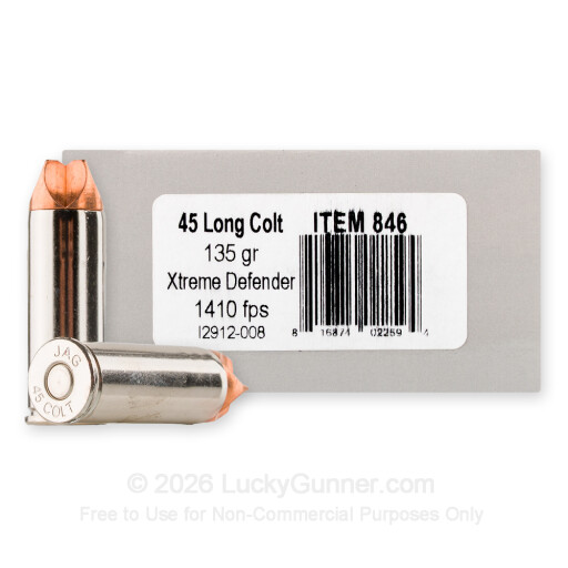 45 Long Colt - 135 Grain Xtreme Defender - Underwood - 20 Rounds