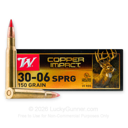 30-06 - 150 Grain Copper Extreme Point - Winchester Copper Impact - 20 Rounds