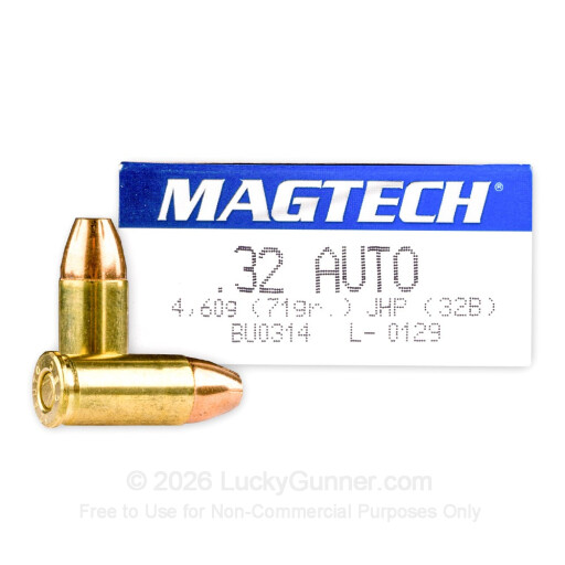 32 ACP - 71 gr JHP  - Magtech - 50 Rounds