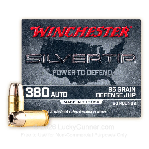 380 Auto - 85 Grain JHP - Winchester Silvertip - 200 Rounds