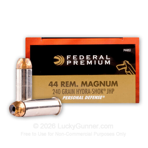 44 Mag - 240 gr Hydra Shok JHP - Federal Premium - 20 Rounds