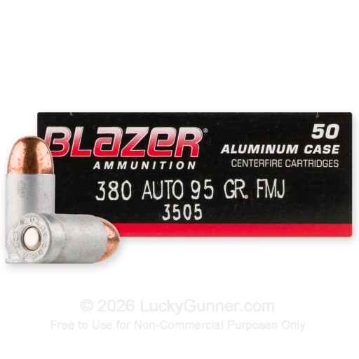 380 Auto - 95 Grain FMJ - Blazer - 1000 Rounds