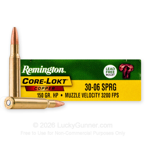 30-06 - 150 Grain SCHP - Remington Core-Lokt Copper - 20 Rounds