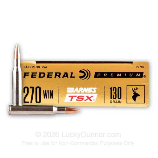 270 - 130 Grain Barnes TSX - Federal - 20 Rounds