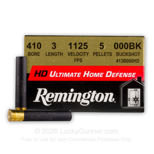 410 Bore - 3" 5 Pellets 000 Buck - Remington Ultimate Defense - 150 Rounds