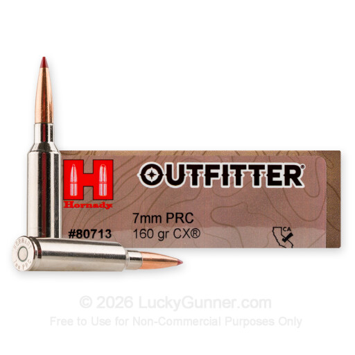 7mm PRC - 160 Grain CX - Hornady Outfitter - 20 Rounds
