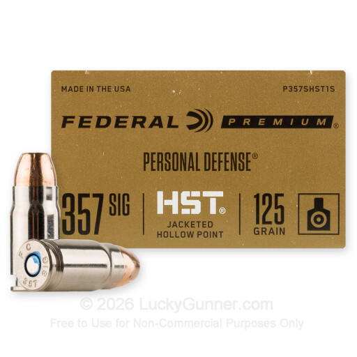 357 Sig - 125 Grain JHP - Federal Personal Defense HST - 20 Rounds