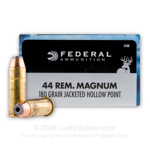44 Mag - 180 Grain JHP - Federal Power-Shok - 20 Rounds