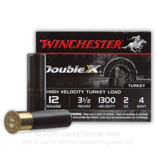12 Gauge - 3-1/2" 2 oz. #4 Turkey Load - Winchester Double X - 10 Rounds