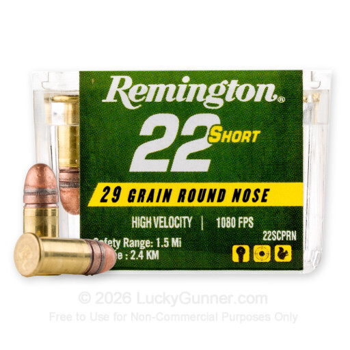 22 Short - 29 Grain CPRN - Remington - 50 Rounds