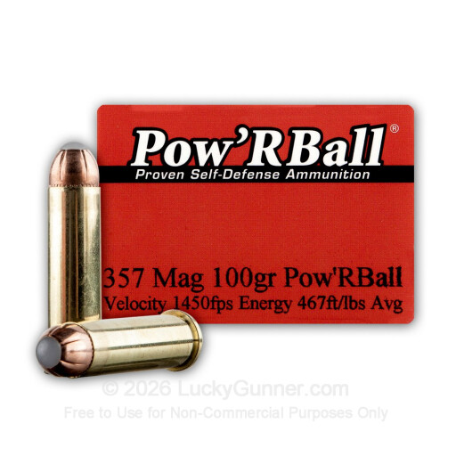 357 Mag - 100 Grain Pow'RBall - Corbon - 20 Rounds