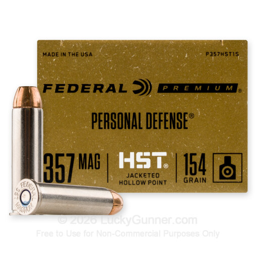 357 Mag - 154 Grain JHP - Federal HST - 20 Rounds